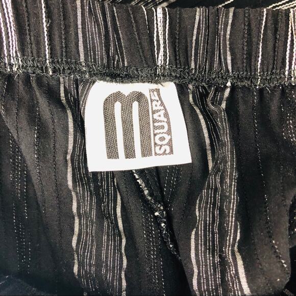 MSquare black silver stripe lagenlook crop wide leg lagenlook pants medium - Picture 7 of 8